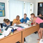 PADI IDC Classroom work - Bali IDC Students