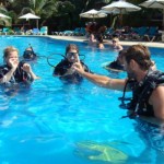 IDC Candidates training in Pool. Morning pool practise IDC Candidates training in Pool. Morning pool practise