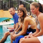 IDC candidates. Watching Rescue exercises in the pool IDC candidates. Watching Rescue exercises in the pool