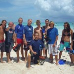 Candidates on the Beach getting ready for 800m swim. The IDC center is located 20m from one of the most beautiful beaches in the Rivera Maya Candidates on the Beach getting ready for 800m swim. The IDC center is located 20m from one of the most beautiful beaches in the Rivera Maya