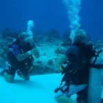 Open Water presentations. 2 IDC students practicing their skills Open Water presentations. 2 IDC students practicing their skills