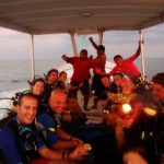 Night Dive. MSDT students and staff exited about learning about night diving teaching techniques Night Dive. MSDT students and staff exited about learning about night diving teaching techniques