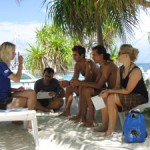 PADI IDC Phiippines. IDC Candidates giving open water briefing PADI IDC Phiippines. IDC Candidates giving open water briefing