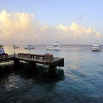 Sunset at our dive dock - Another great bonaire day comes to a close