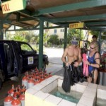 Dive center drive thru - yes its true! Dive center drive thru - yes its true!